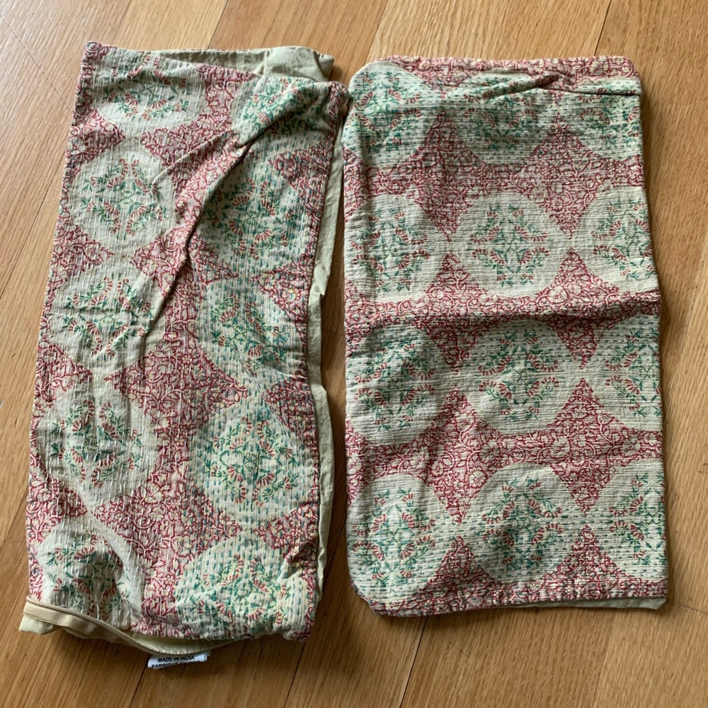 Two Pottery Barn decorative pillow covers 18x18
